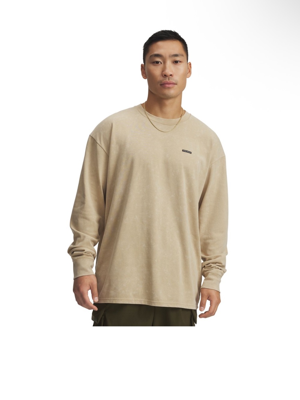 NWT Under Armour Men's Loose Fit Logo Wash Crewneck Shirt Sz XL $55